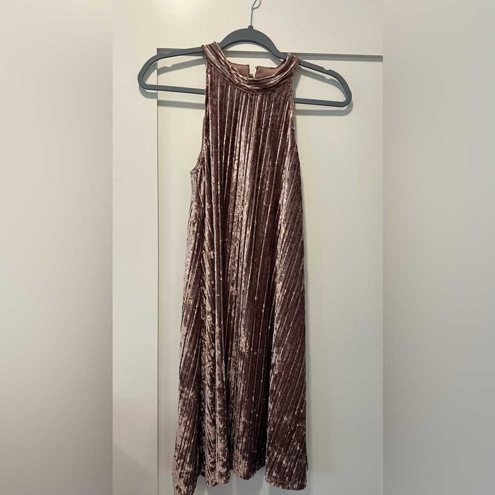 High neck swing dress